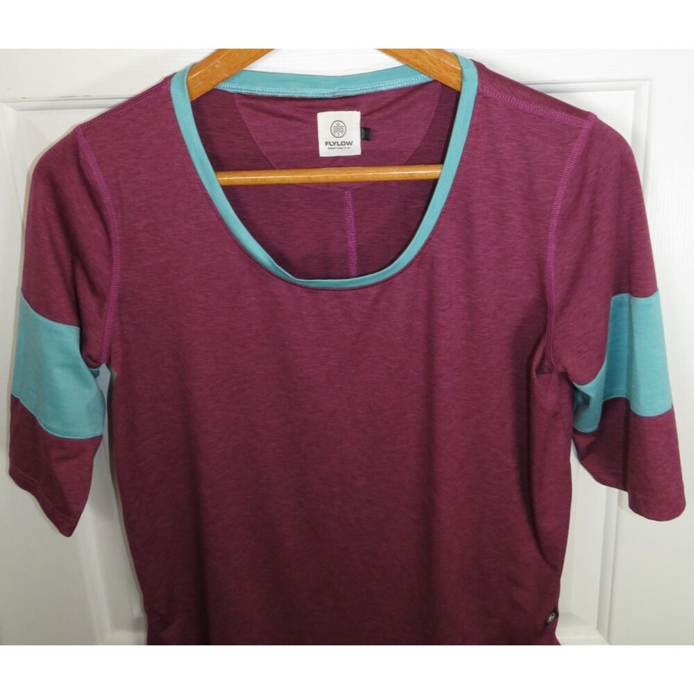 Flylow Hawkins Shirt 3/4 Sleeve in Acai/Spice Women's Size LG
